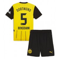 Borussia Dortmund Ramy Bensebaini #5 Fußballbekleidung Heimtrikot Kinder 2024-25 Kurzarm (+ kurze hosen)